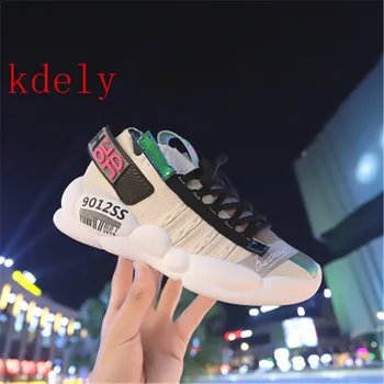 

Stylish Women Casual Shoes Lovers Leather Dad Platform Chunky Sneakers Harajuku Flat Thick Sole Tenis Wedge White Basket Walking