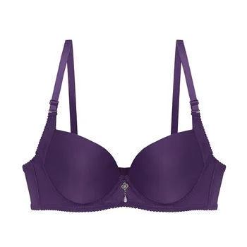

Ladies thin Push Up Underwear Solid Comfortable Bras Seamless Sexy Lace Underwear Gathering Chest adjustment Breathable
