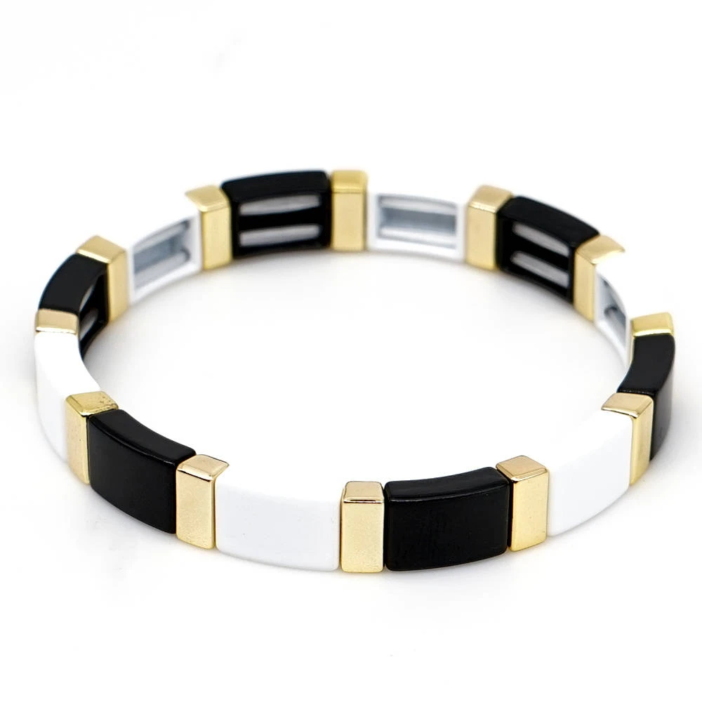 

Shinus Tile Bracelet Men Bracelets For Women Handmade Popular Enameled Friend Jewelry Latest Fashion Bangle Customized Bohemian