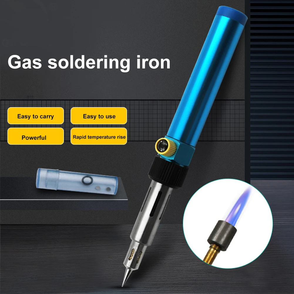 Portable Soldering Iron Pen Adjustable Temperature Burner Blow Butane Gas Soldering Iron Kit Repair Solder Welding Tool Cordless hot stapler plastic repair