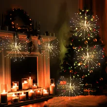 

LED Firework Four in One String Light Twinkle Fairy Garland Lamp String USB Operated for Outdoor Indoor Party Dating Decoration