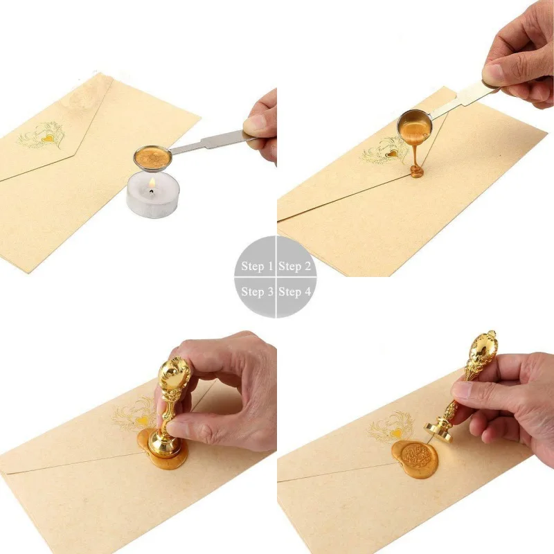 100pcs DIY Octagon Sealing Wax Stamp Wax Vintage Wax Seal Stamp Tablet Pill Beads For Envelope Wedding Ancient Sealing Waxs