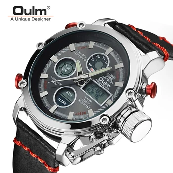 

Oulm Men's Sport Quartz Watches Luxury Military LED Digital Chronograph Waterproof Luminous Wristwatch Male relogio masculino