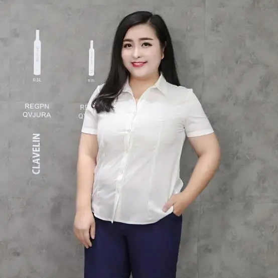 Белый Ropa mujer talla grande 4xl 5xl 6xl женские блузки винтажные шифоновые блузки в полоску офисная одежда элегантные хлопковые рубашки M807 - Цвет: Белый