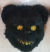 black bear New Halloween Masquerade Evil Bloody Rabbit Teddy Bear Cosplay Horror Mask For Kids Adults Easter Props Family Party Plush - Цвет: black bear