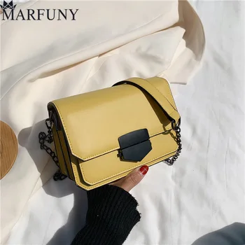 

Summer Leather Chain Flap Pocket Crossbody Bags For Women 2020 Leather Small Messenger Bag Cell Phone Pocket Female Shoulder Bag