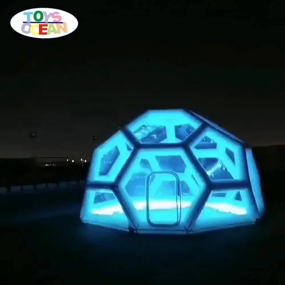 Уличный надувной дом для кемпинга футбольного мяча купол светодиодный дисплеем