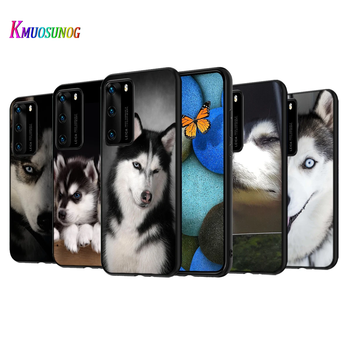 Силиконовый чехол с милыми животными хаски и собакой для Huawei P50 P40 P30 P20 Pro P10 P9 F8 Lite E