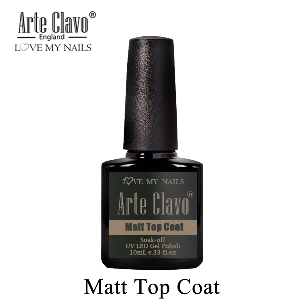 MattTopCoat Arte Clavo верхнее Базовое покрытие матовое верхнее покрытие Гель-лак 10 мл УФ-поверхность Полупостоянный гель лак для ногтей замочить от ногтей - Цвет: MattTopCoat