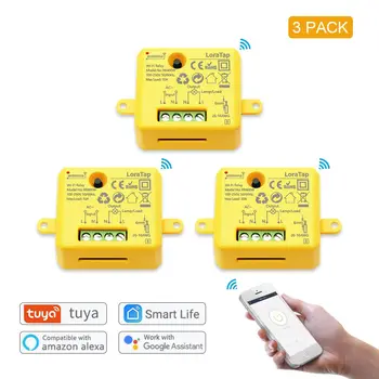 스마트 라이프 Tuya 와이파이 스위치, DIY 무선 원격 스마트 홈 자동화 릴레이 모듈 컨트롤러 alexa와 호환