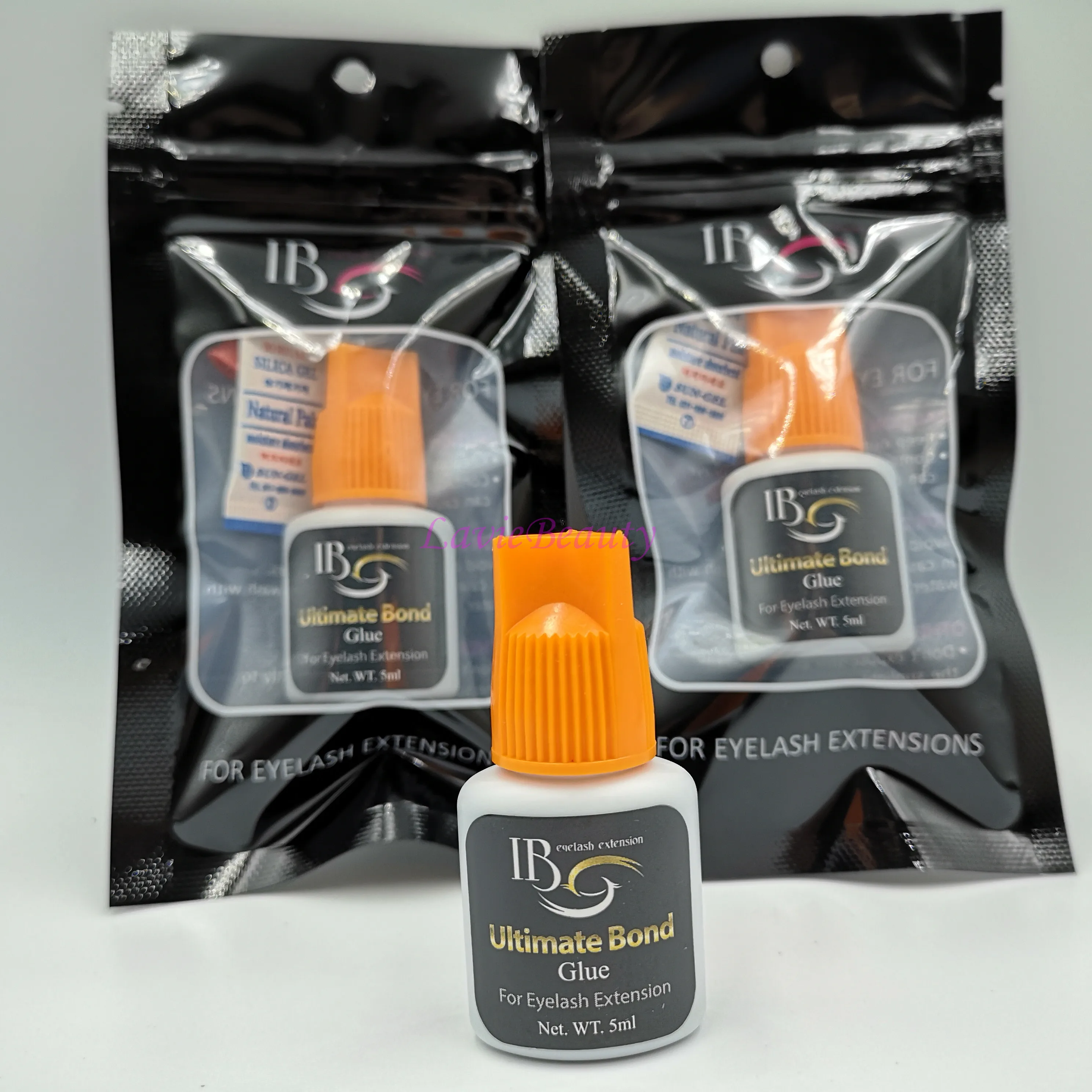 

Free Shipping I beauty 4 bottles IB Ultimate bond Glue Individual eyelash extensions glue 5ml/bottle long lasting 6 weeks