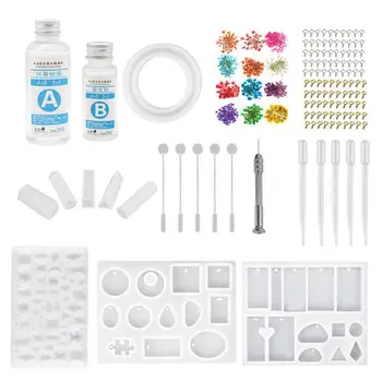 

134Pcs/Set Crystal Epoxy Resin Mold Geometric Irregular Earrings Bracelet Pendant Casting Mould Handmade DIY Crafts Jewelry Maki