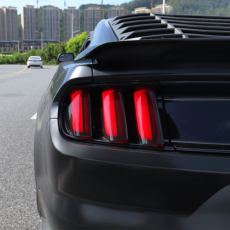 QHCP Acrylic 6Pcs Car Rear Tail Light Lamp Cover Protector Sticker Smoked Black Auto Accessories Fo