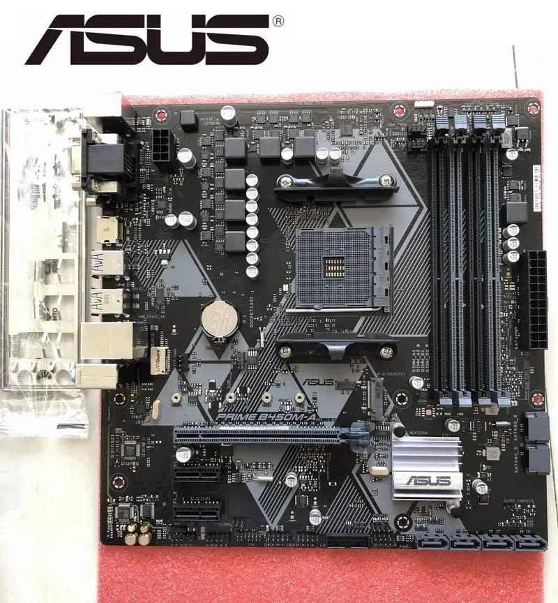 Buy  ASUS desktop motherboard PRIME B450M-A for AMD B450 AM4 DDR4 supports RYZEN CPU M-ATX AURA RGB USED