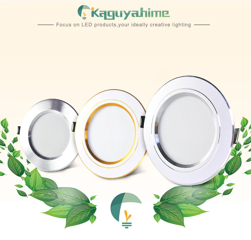 =(K)= LED Downlight 3W 5W 9W 12W 15W 18W 220V Downlight Gold Silver White Ultra Thin Aluminum Round Recessed LED Spot Lighting