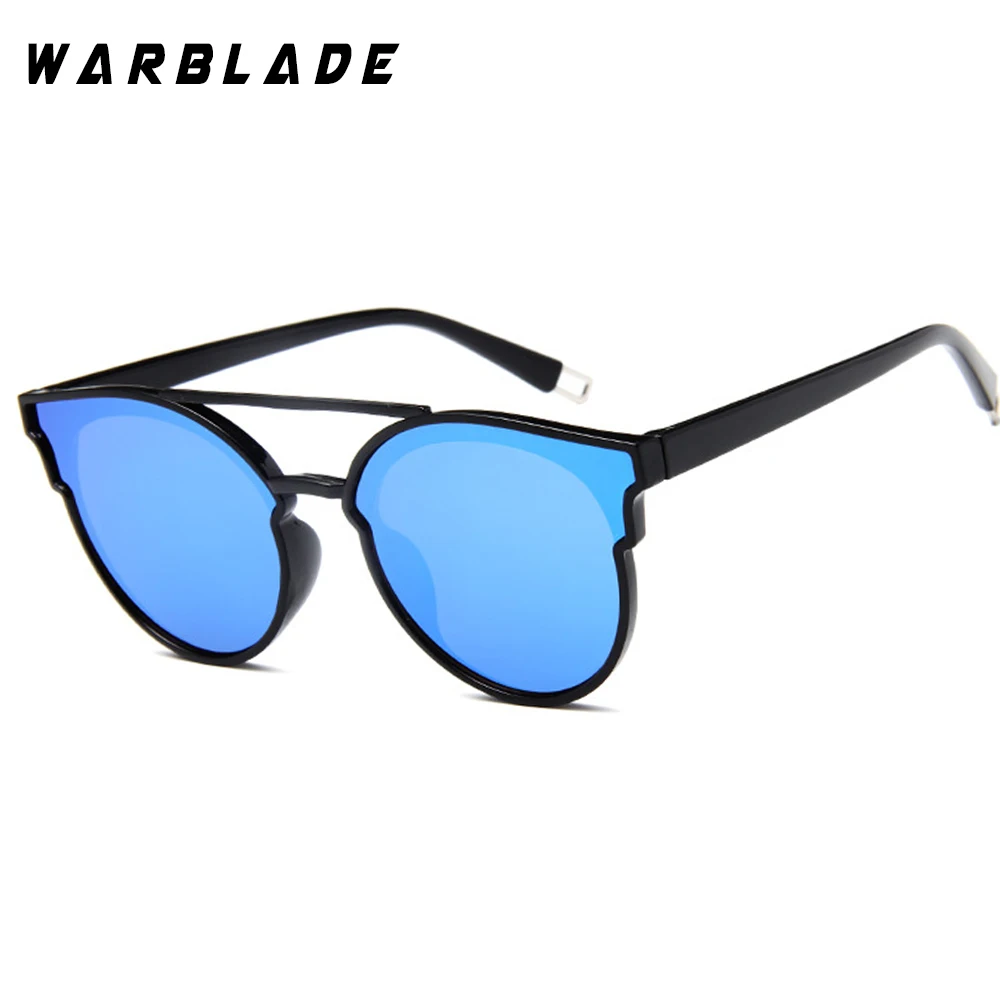 WarBLade модные популярные винтажные женские солнечные очки Бабочка Роскошные Пластиковые линзы океана солнцезащитные очки классические ретро уличные - Цвет линз: black blue