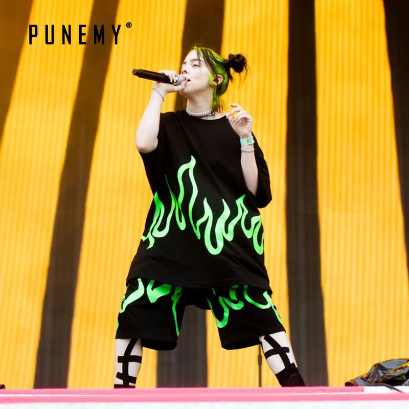 Billie Eilish Tour Hip Hop Retro Flame 