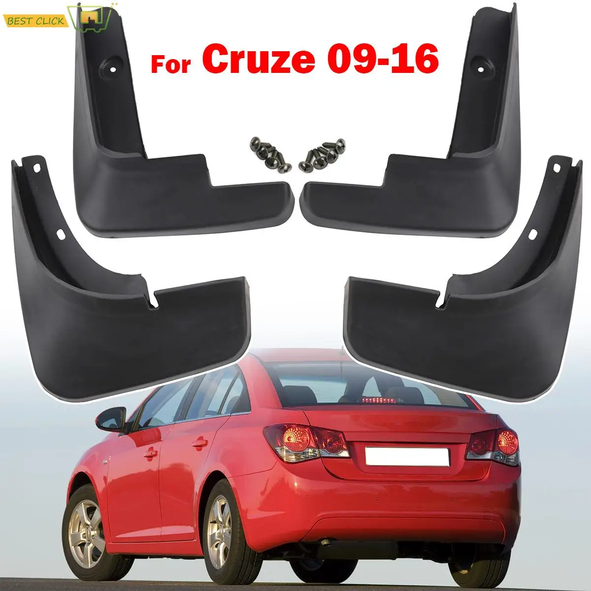 Брызговики для Chevrolet Cruze седан хэтчбек 4 шт. | Автомобили и мотоциклы