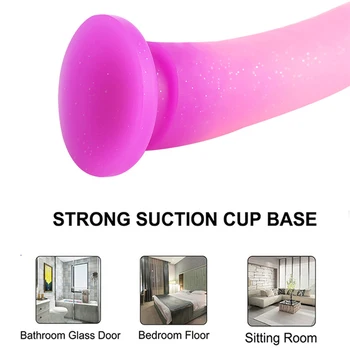 2021 Pink Dildo For Women Silicone Huge Dildo Realistic Female Masturbation Penis Adult Sex Erotic Toys Anal Plug 4