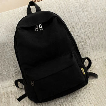 

Women Canvas Shoulder School Bag Girls Backpack Travel Satchel Rucksack Zipper Backpack