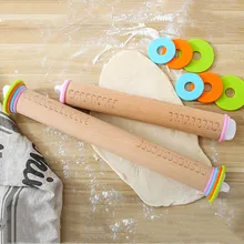 Регулируемая Скалка кухонная деревянная Скалка Рождественский измерительный инструмент для приготовления теста муки палочка для разминания Аксессуары для выпечки