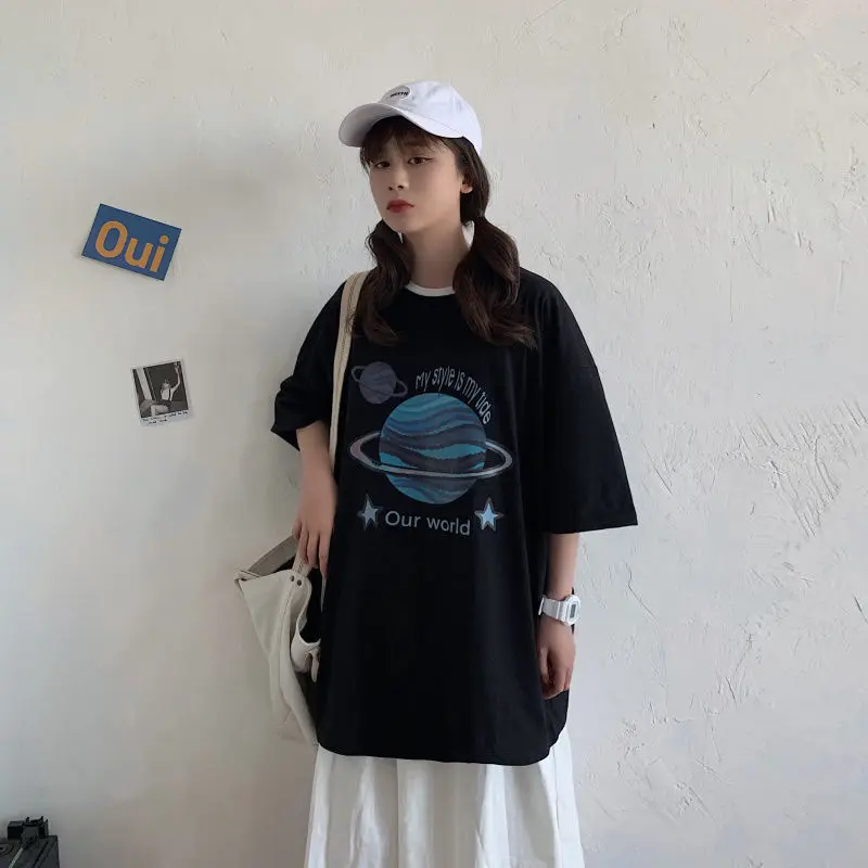 short sleeve Printed graphic tee women clothing accessory album club New summer t shirt women white tops fashion t-shirt