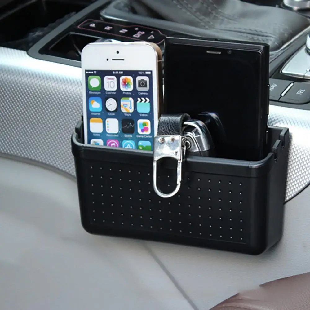 Universal Car Auto Dashboard Phone Holder Self Adhesive Storage Box Organizer