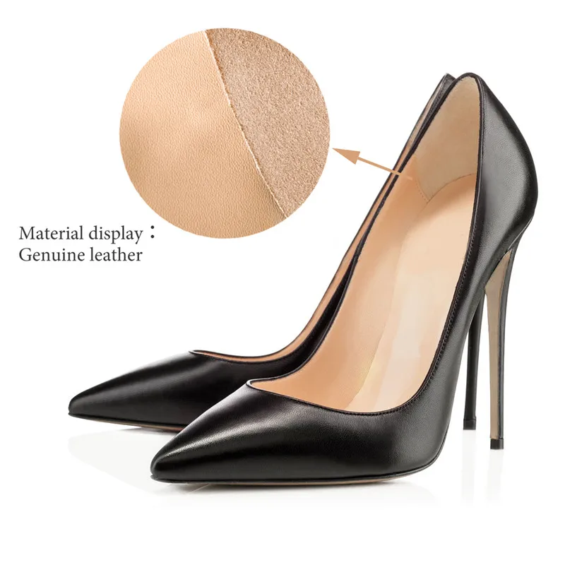 Onlymaker/женские классические туфли-лодочки с острым носком из натуральной кожи на тонком высоком каблуке 12 см без шнуровки на шпильке Классическая обувь; размеры