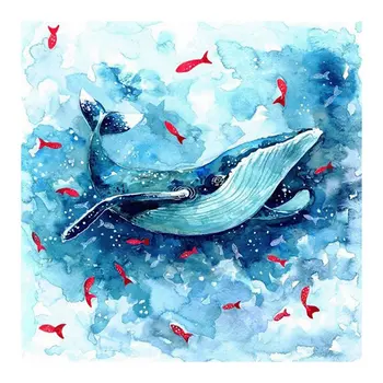 

Marine Animal Diamond Painting Blue Whale Round Full Drill Nouveaute DIY Mosaic Embroidery 5D Cross Stitch Home Decor Gifts