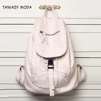 

2020New Washed Leather Bag High-grade Leather Women Backpacks Bolsos Mochila Mujer School Backpack for Girls Travel Bag Rucksack