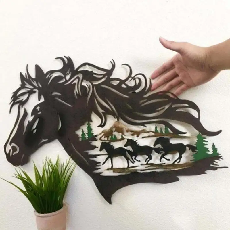 透かし彫りの三次元金属彫刻,創造的な馬の彫刻,デスクの装飾品,直販フィギュア  ミニチュア - AliExpress