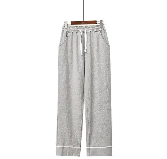 wide leg cotton lounge pants