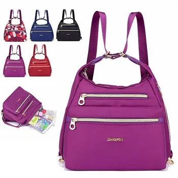 

Women Bags Multifunction Backpack Shoulder Bag Canvas Cloth Tote Reusable Shopping Bag Ladys Travel Bag Crossbody Bag