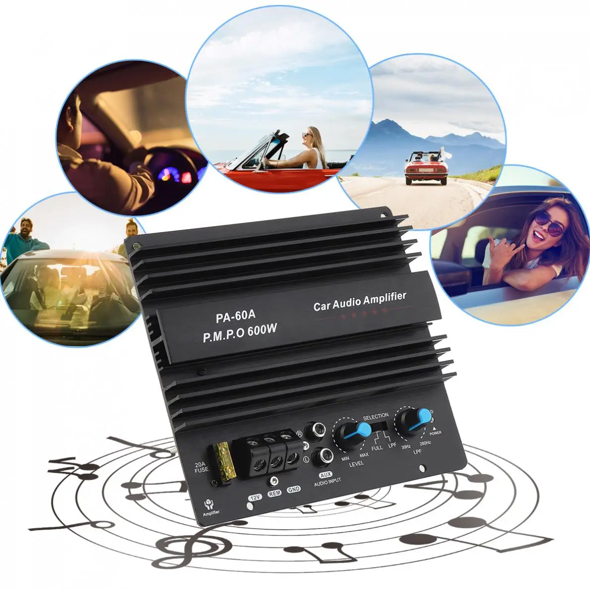 12V 600W Car Audio Amplifier Board Speaker Subwoofer Board Bass Module High Power Mono Channel Lossless Accessories