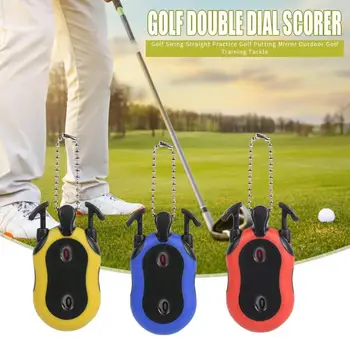 

Dual Dial Scorer Tally Golf Stroke Shot Putt Score Counter with Keychain