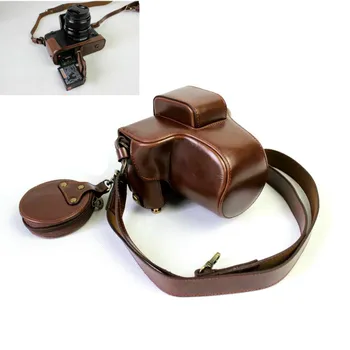 

PU Leather Camera Case For Fuji Fujifilm XE3 X-E3 16-50mm Lens Camera Bag Cover With Battery Opening