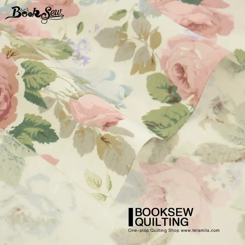 Booksew 100% хлопок саржевая белая ткань для квилтинга цветочный узор DIY Tecidos De пэчворк