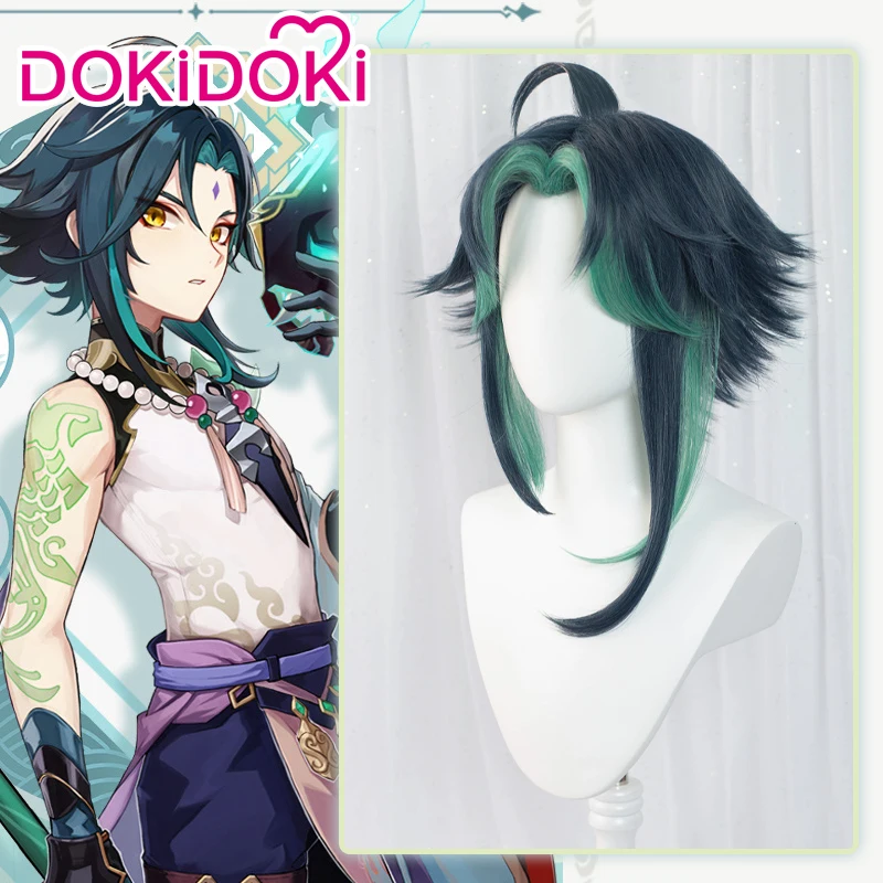 DokiDoki игра Genshin Impact Косплей Хэллоуин Xiao косплей парик волосы | Тематическая одежда