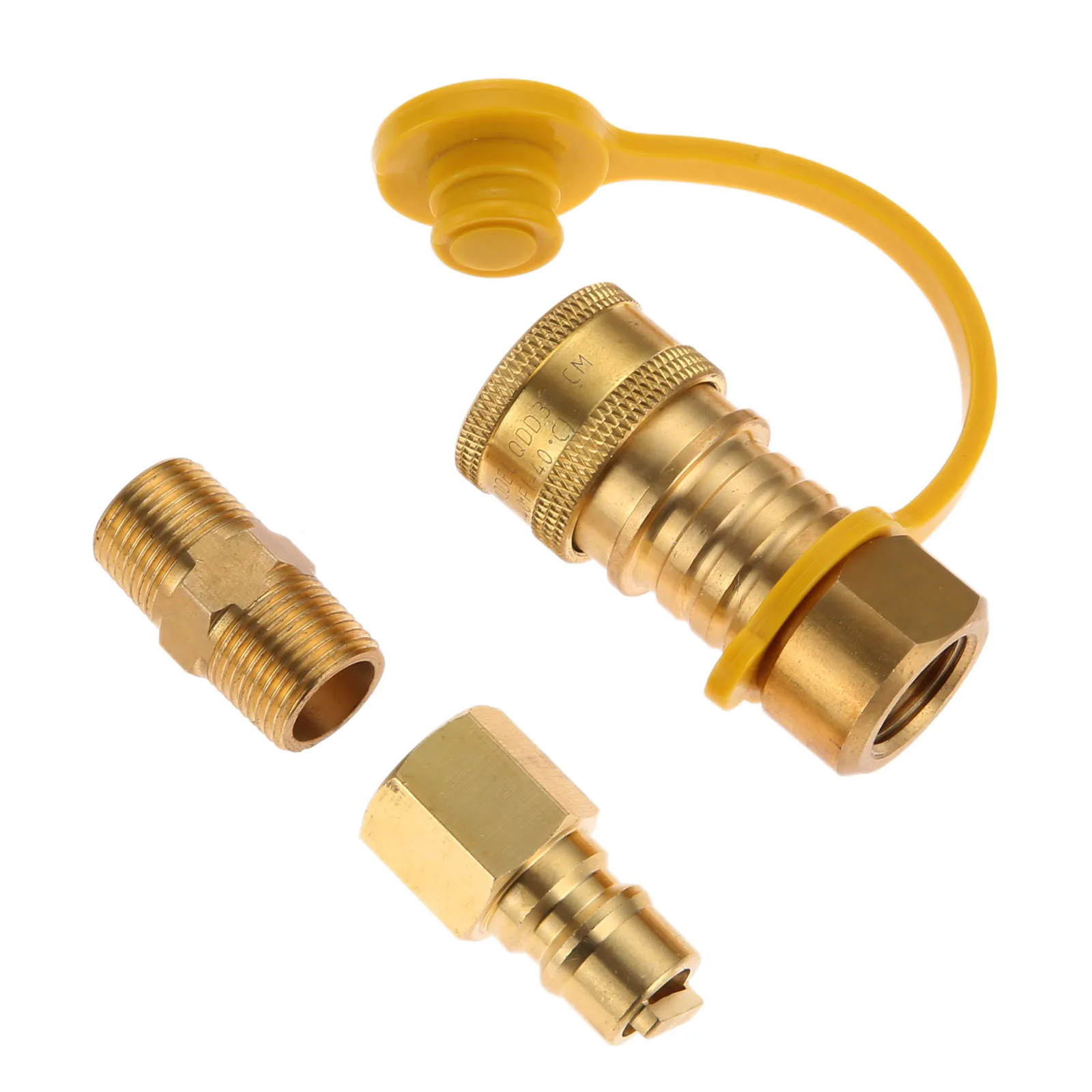 3/8 Inch Natural Gas Quick Connector Brass Propane Adapter Fittings For LP Gas Propane Hose Quick Disconnect For Grill