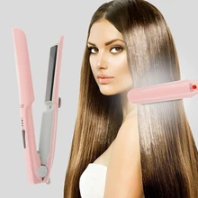 Профессиональный паровой выпрямитель для волос, быстрый нагрев, плоский утюг, керамическая плойка для волос, светодиодный дисплей, бигуди, пароварка, инструмент для укладки волос