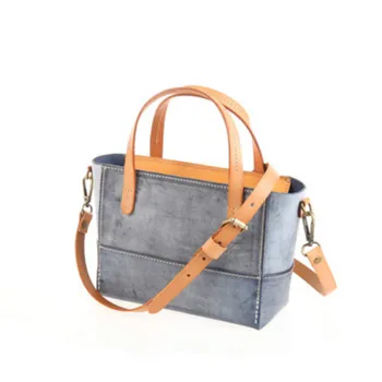 

Genuine Leather Women Bag 2020 new hand-held messenger bag cowhide leather women candy color bag Fashional Women Tote