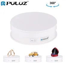 Puluz usb elétrico 360 graus de rotação suporte de exibição da plataforma giratória para fotografia carga máxima 15kg vídeo vlog tiro adereços plataforma giratória