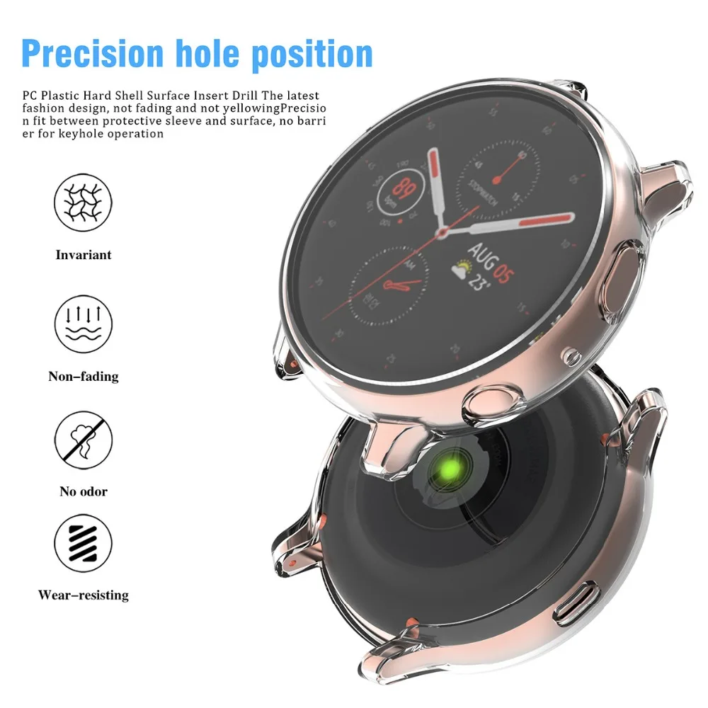 6 цветов Защитная крышка для samsung Galaxy Watch Active 2 Чехол сменная защитная рамка TPU чехол для часов Смарт-часы