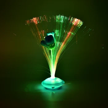 

1Pc Colorful Decoration LED Optical Fiber Lamp Flower Rose Vase Blossom Night Light