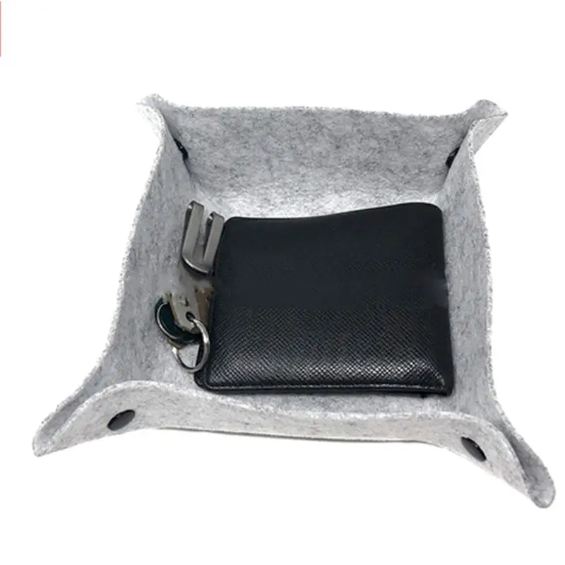 Felt DND Dice Tray Board Game Foldable Storage Box Key Wallet Coin Sundries Bins | Спорт и развлечения