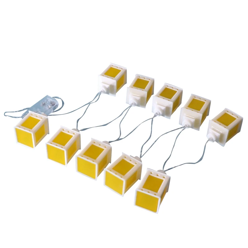 

ABUI-165Cm 10Led Ramadan Festival Decor Colorful Box Lamps Warm String Led Light Muslim Islam Eid Lantern Party Supplies Christm