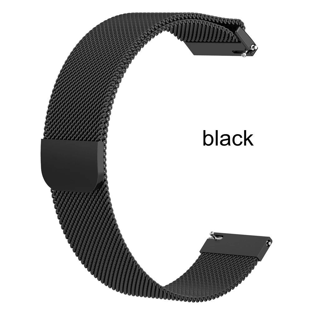 black Модный Миланский ремешок для наручных часов Garmin Venu Galaxy, магнитный ремешок из нержавеющей стали, 42 мм, браслет, напульсники - Color: black