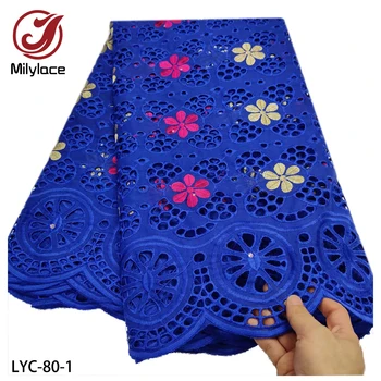 

African Dry Lace Fabrics High Quality Cotton Lace Cotton Dry Lace Fabric Swiss Voile Lace In Switzerland LYC-80