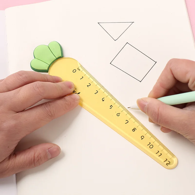 Cute Carrot Star Sword Kawaii Stationery Plastic Ruler 1 Piece Drawing Gift Office School