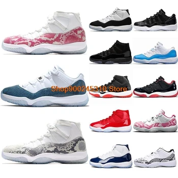 

Discount Snakeskin 11S Men Basketball Shoes 11 Concord Bred Platinum Tint Gown Male Trainer Sport Sneakers Gym Gamma Blue 40-47